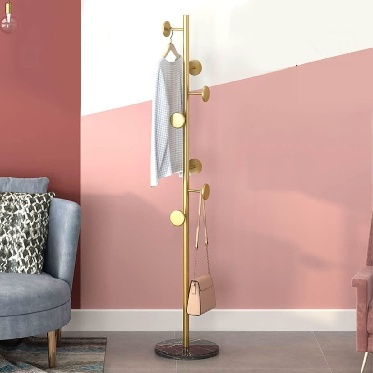 Clothing Rack with Streamlined Freestanding Design and Multiple Hooks - Image 2