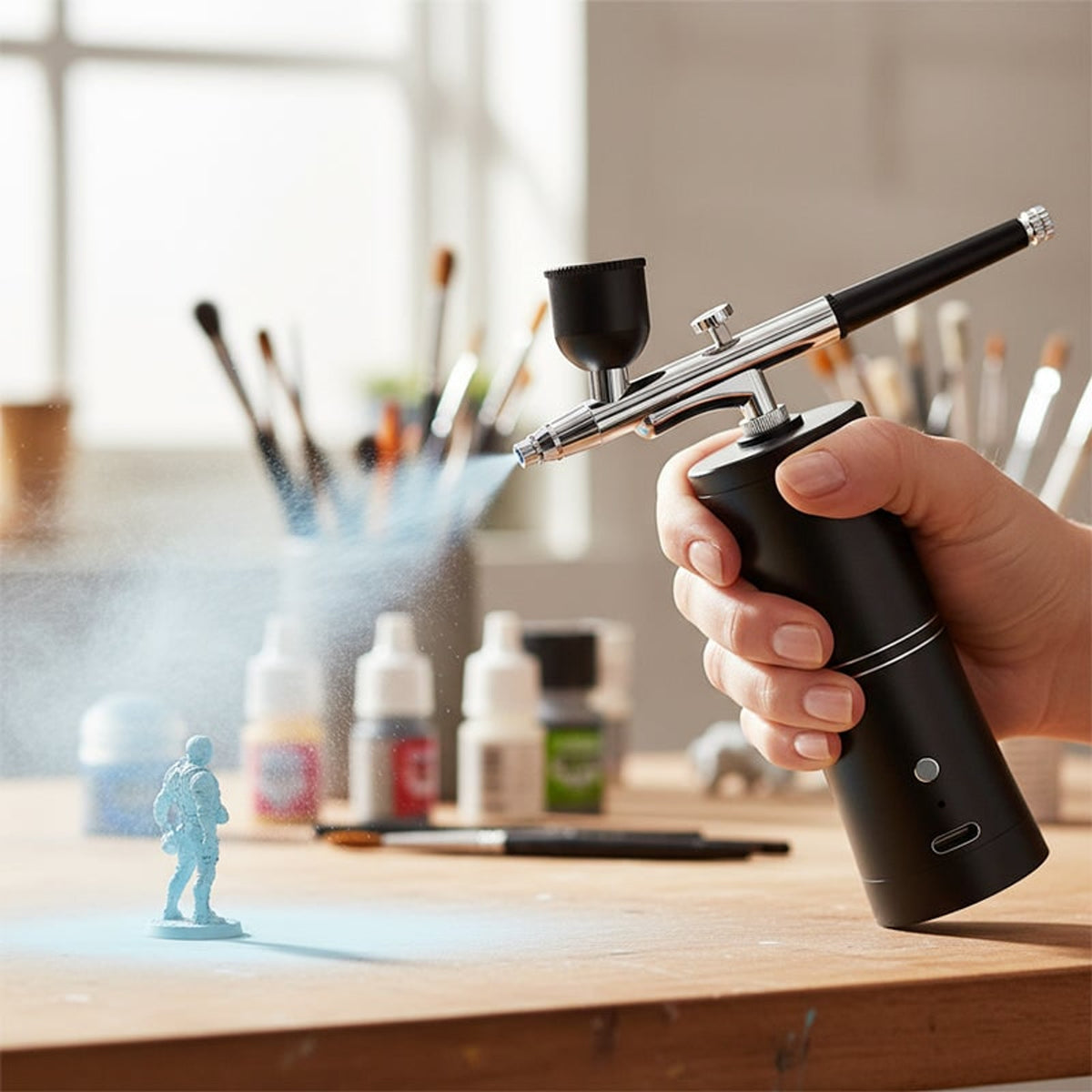 Cordless Airbrush Kit With Adjustable Spray Pressure For Precision Art And Crafting - Image 2