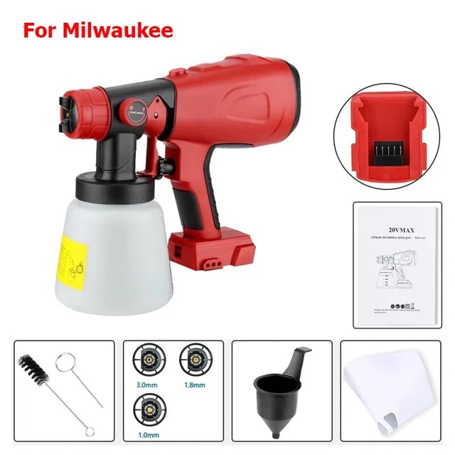 Cordless Paint Sprayer With Portable Adjustable Spray Patterns And Detachable Translucent Container For Smooth Professional Results - Image 10