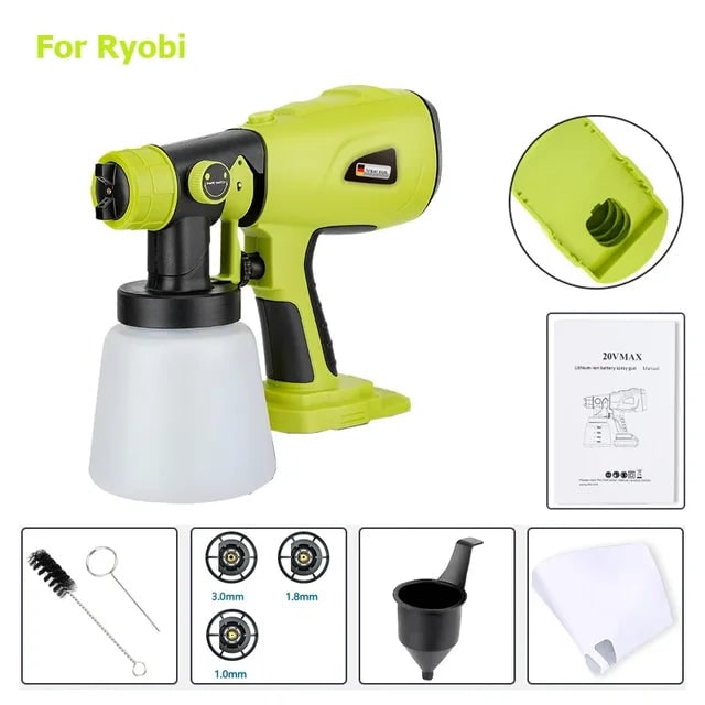 Cordless Paint Sprayer With Portable Adjustable Spray Patterns And Detachable Translucent Container For Smooth Professional Results - Image 7