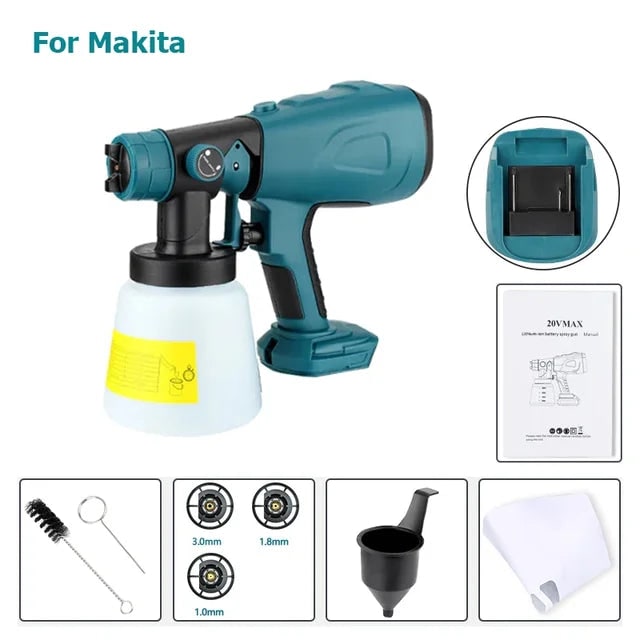 Cordless Paint Sprayer With Portable Adjustable Spray Patterns And Detachable Translucent Container For Smooth Professional Results - Image 8