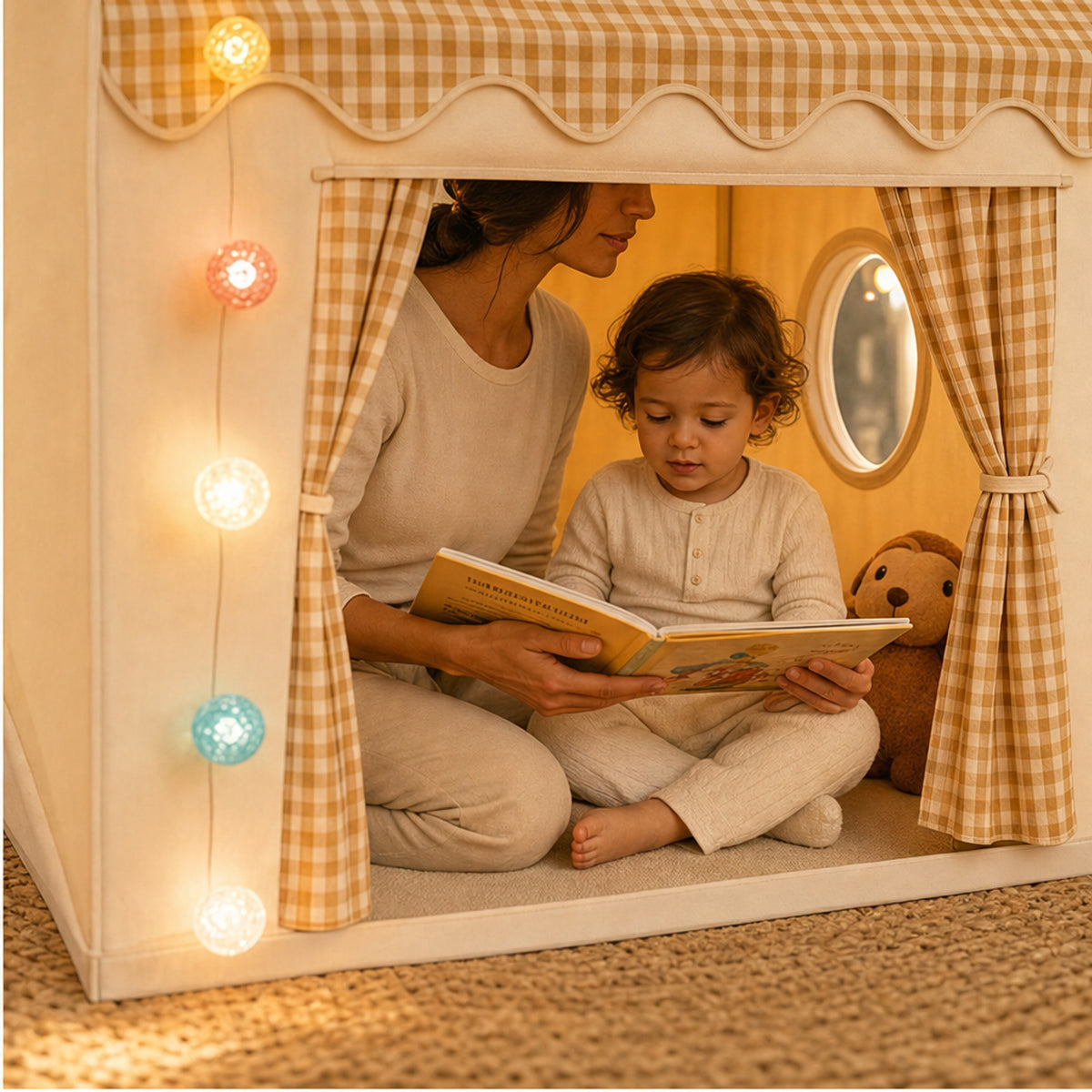 Cozy Foldable Play Tent For Kids Nestara Hideaway With Sturdy Frame Easy Setup - Image 2
