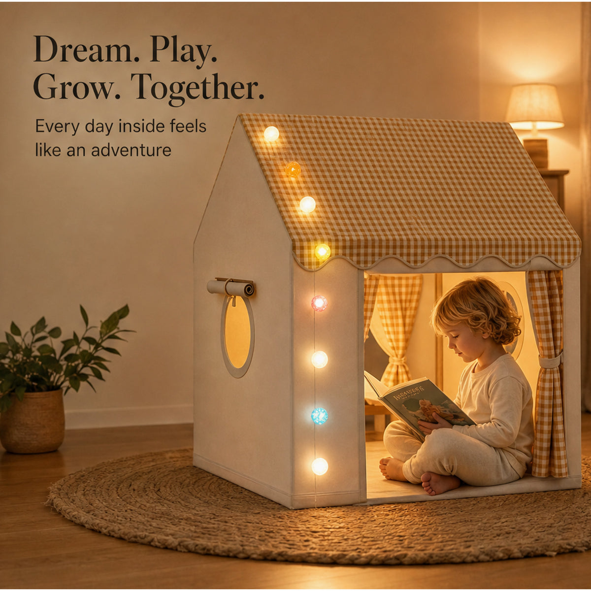 Cozy Foldable Play Tent For Kids Nestara Hideaway With Sturdy Frame Easy Setup - Image 9