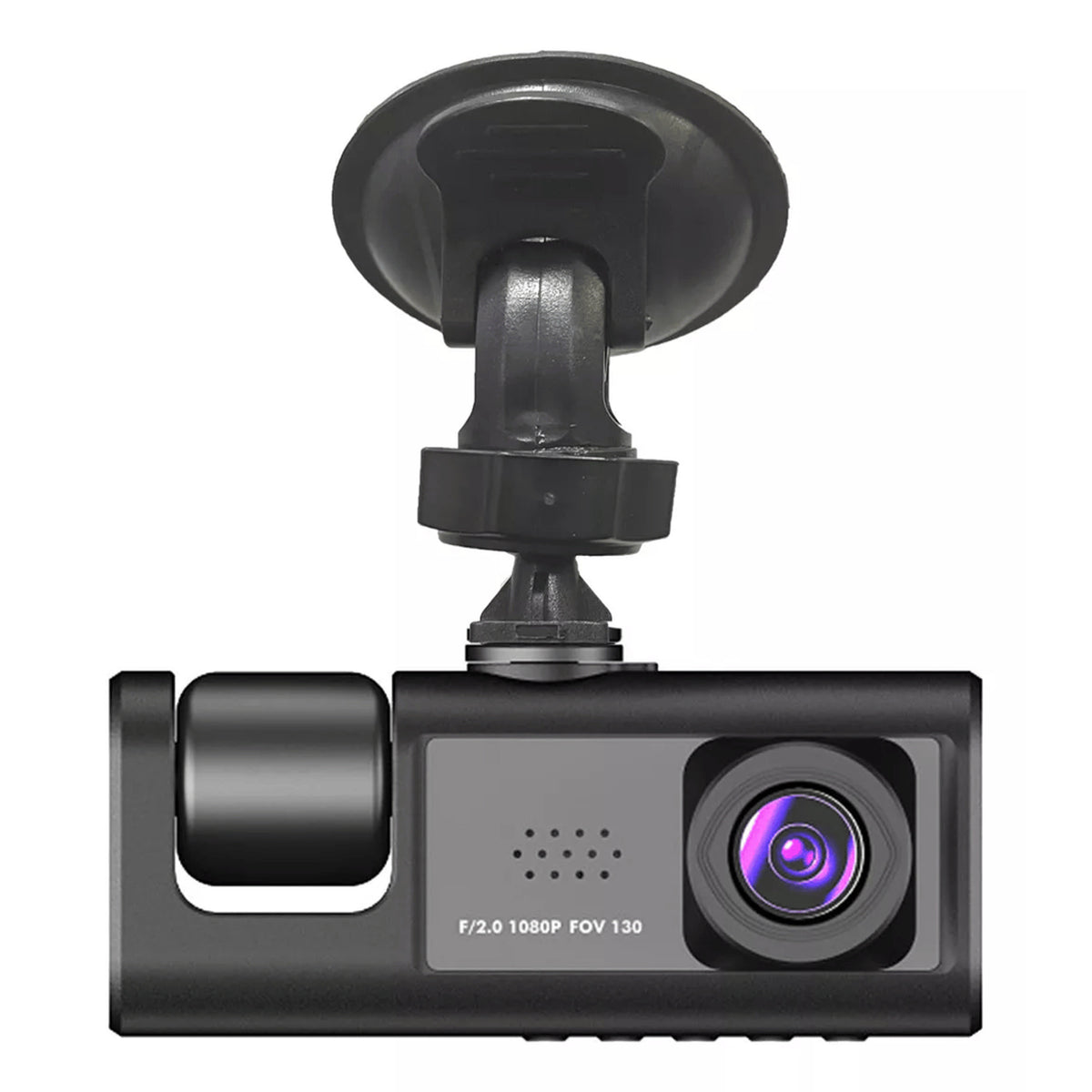 Dash Cam Dual Lens 1080p Car Dashboard With G-Sensor Loop Recording Suction Cup Mount - Image 1