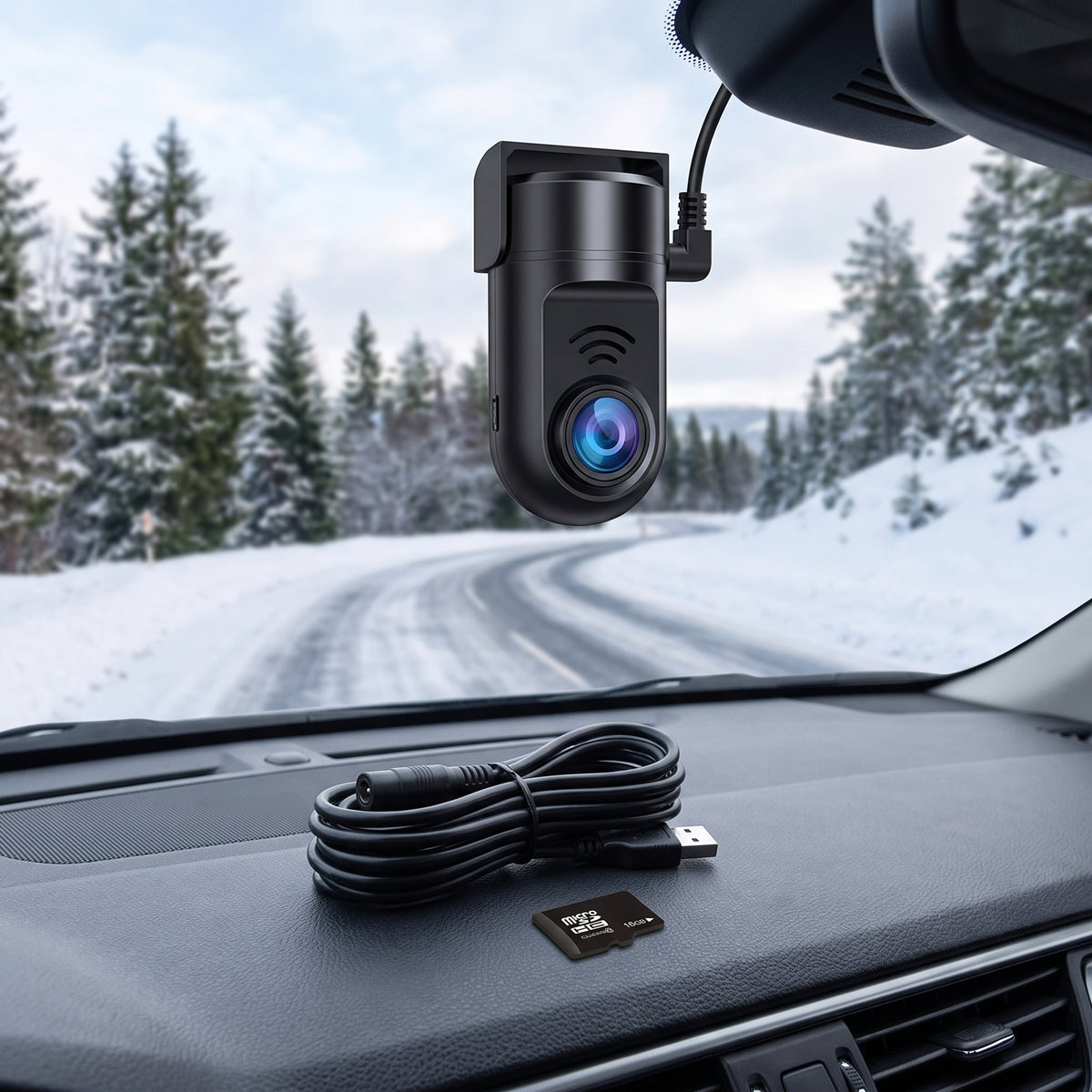 Dash Cam Car Camera 360 Rotation Night Vision Intelligent Early Warning Parking Driving Safety - Image 13