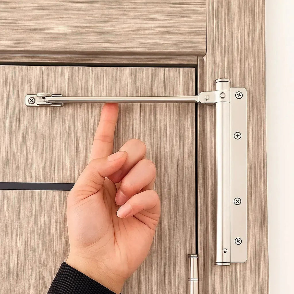 Door Closer Automatic Commercial Surface Mounted Adjustable Arm Stainless Steel - Image 1