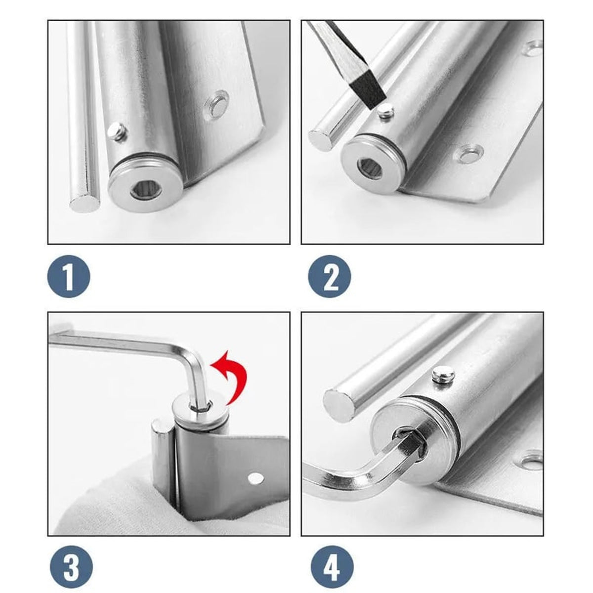 Door Closer Automatic Commercial Surface Mounted Adjustable Arm Stainless Steel - Image 6
