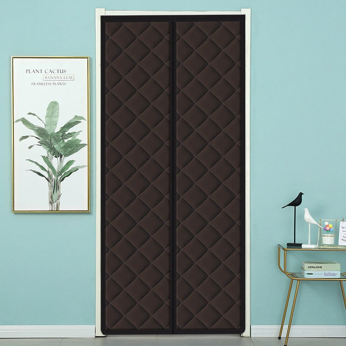 Door Insulation Curtain With Magnetic Thermal Winter Block Design For Cozy Home Environment - Image 5