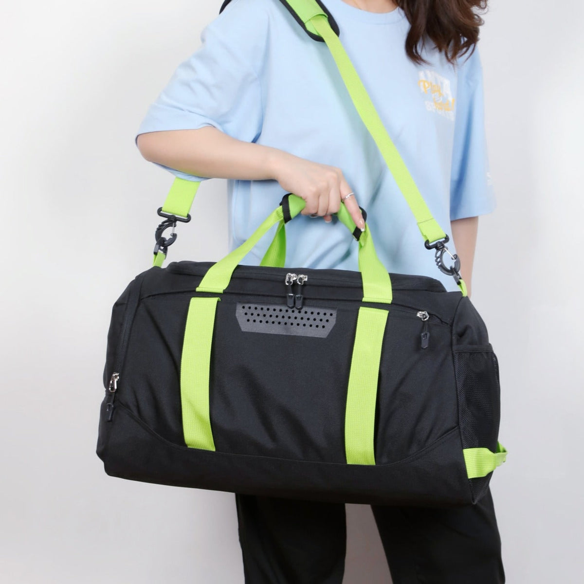 Dual-Compartment Travel Duffel Bag Sporty With Smart Organization And Durable Construction - Image 8