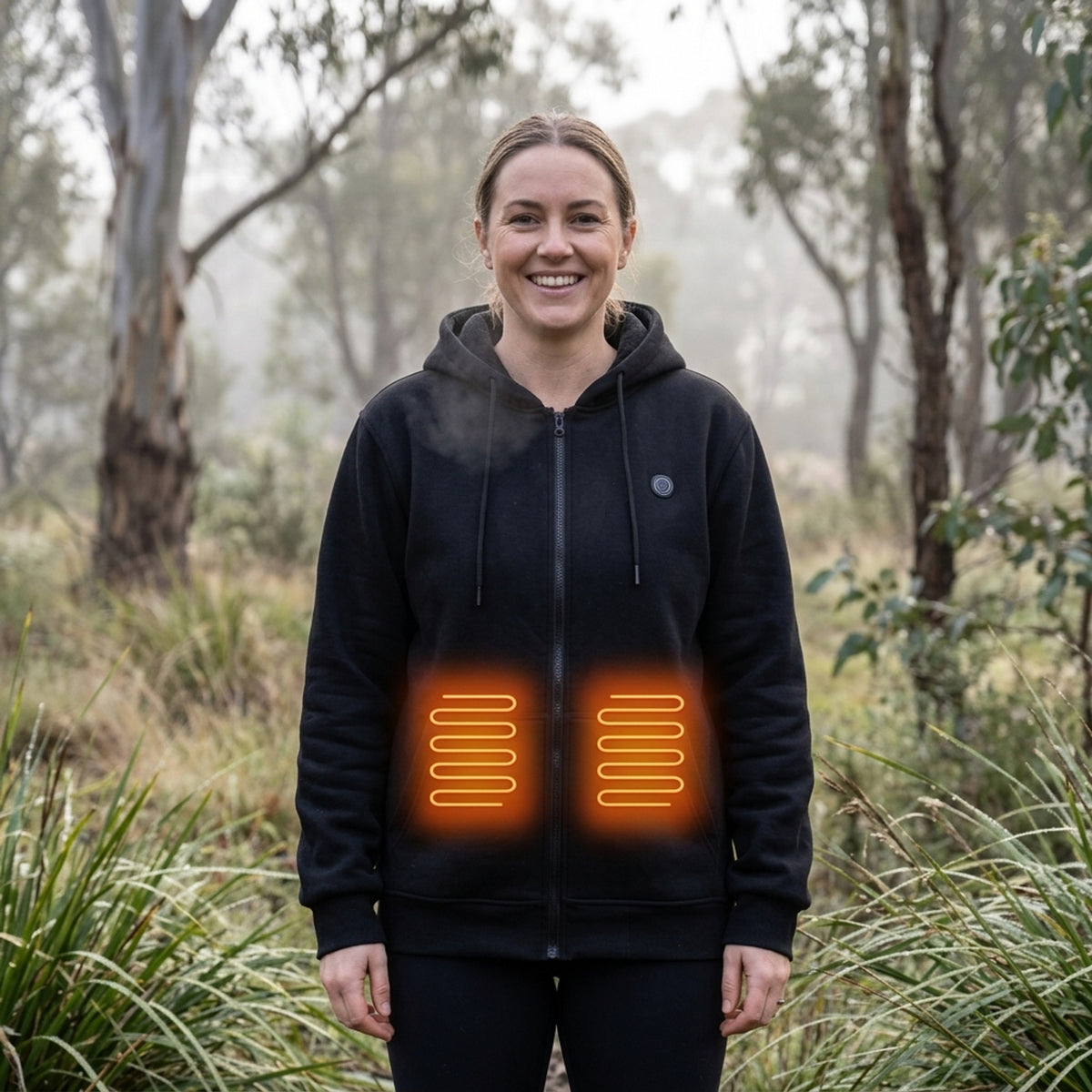 Electric Heated Zip Up Hoodie For Built-In Heating Elements Keep You Warm Without Bulk - Image 9