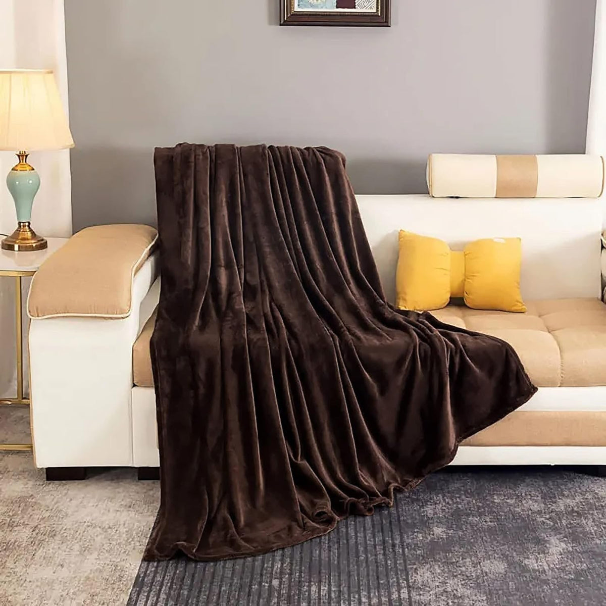 Fleece Throw Blanket Plush Soft Faux Fur - Image 3