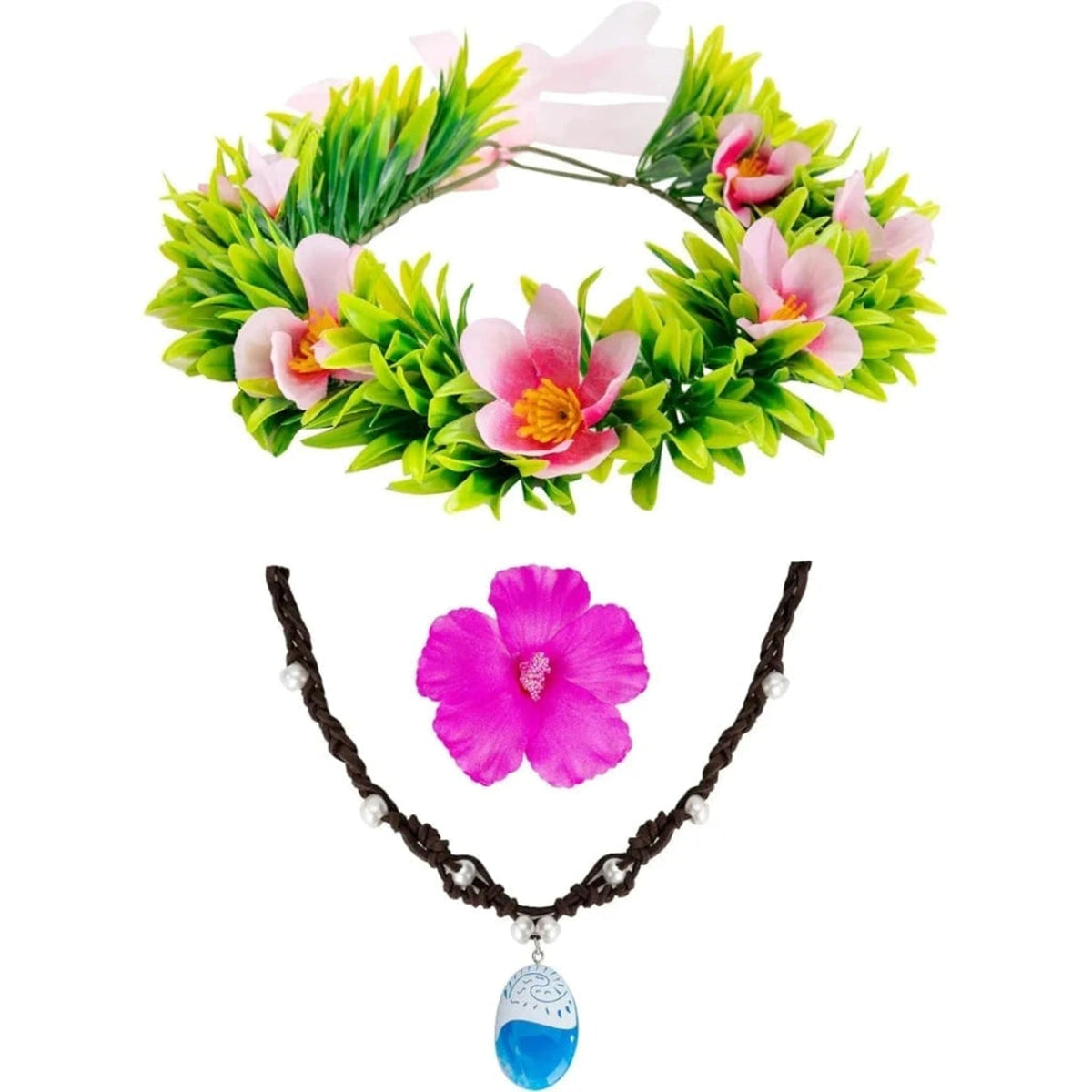 Flower Crown Necklace Set For Halloween Costume Accessories With Tropical Design And Adjustable Sizing For Comfortable Wear - Image 5