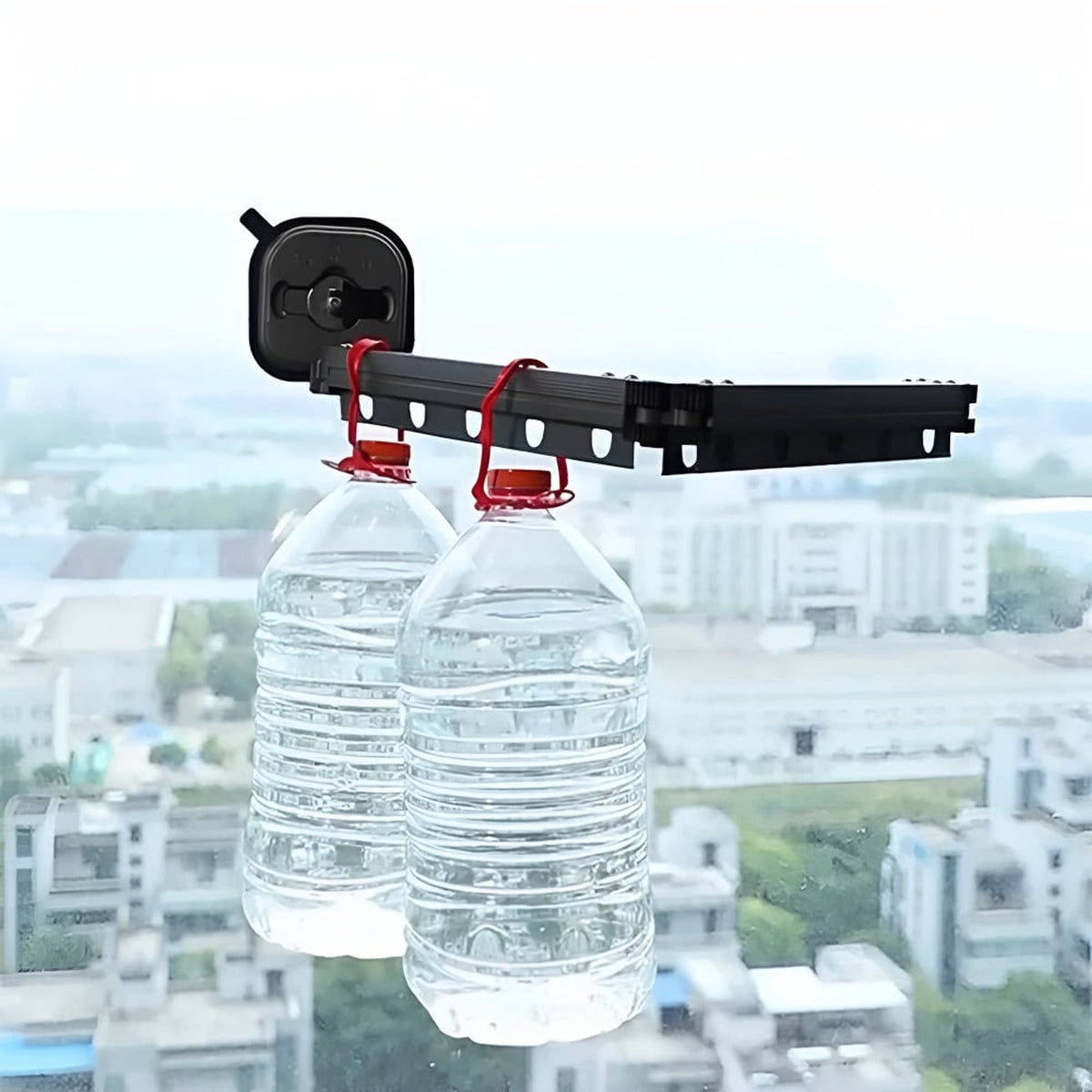Folding Clothes Drying Rack With Suction Cup Wall Mount And Fixation Par Ventouse Retractable Design - Image 3