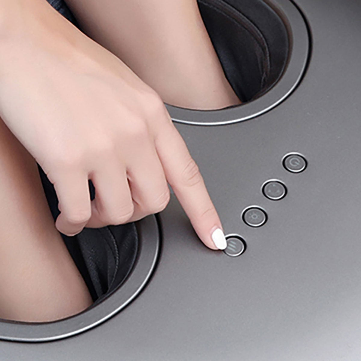 Foot Massaging Ottoman With Shiatsu Rollers Air Compression & Heat - Image 6