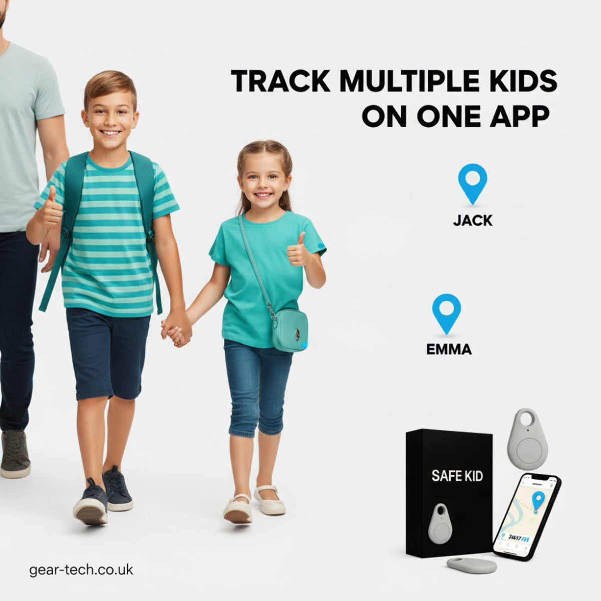 GPS Tracker With Android Bluetooth Connectivity Water-Resistant Keyring Tag For Real-Time Location Tracking In Ultra-Compact Design - Image 8