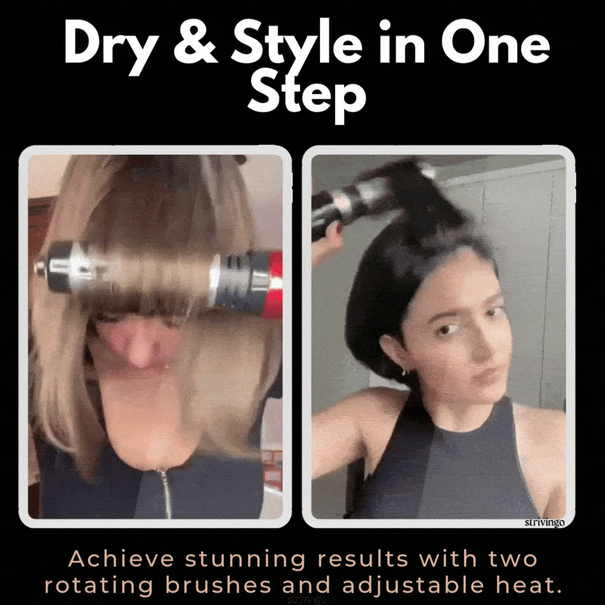 Hair Dryer Brush Hot Air Styler With Interchangeable Heads For Volumizing And Smoothing - Image 2