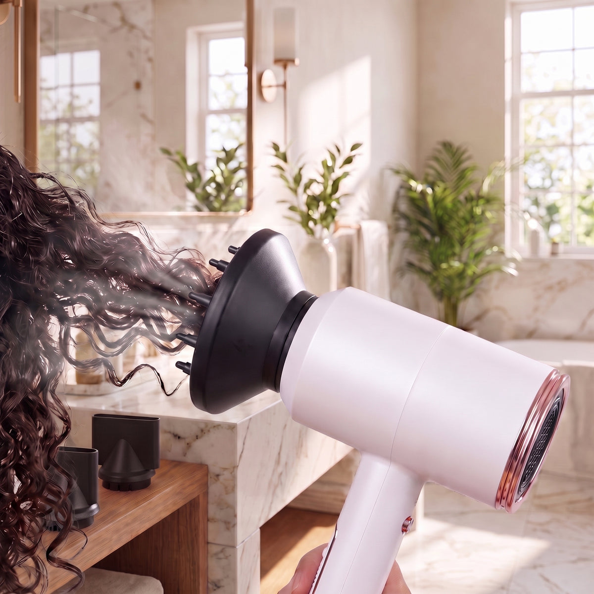Ergonomic Hair Dryer With Attachments For Unisex - Image 19