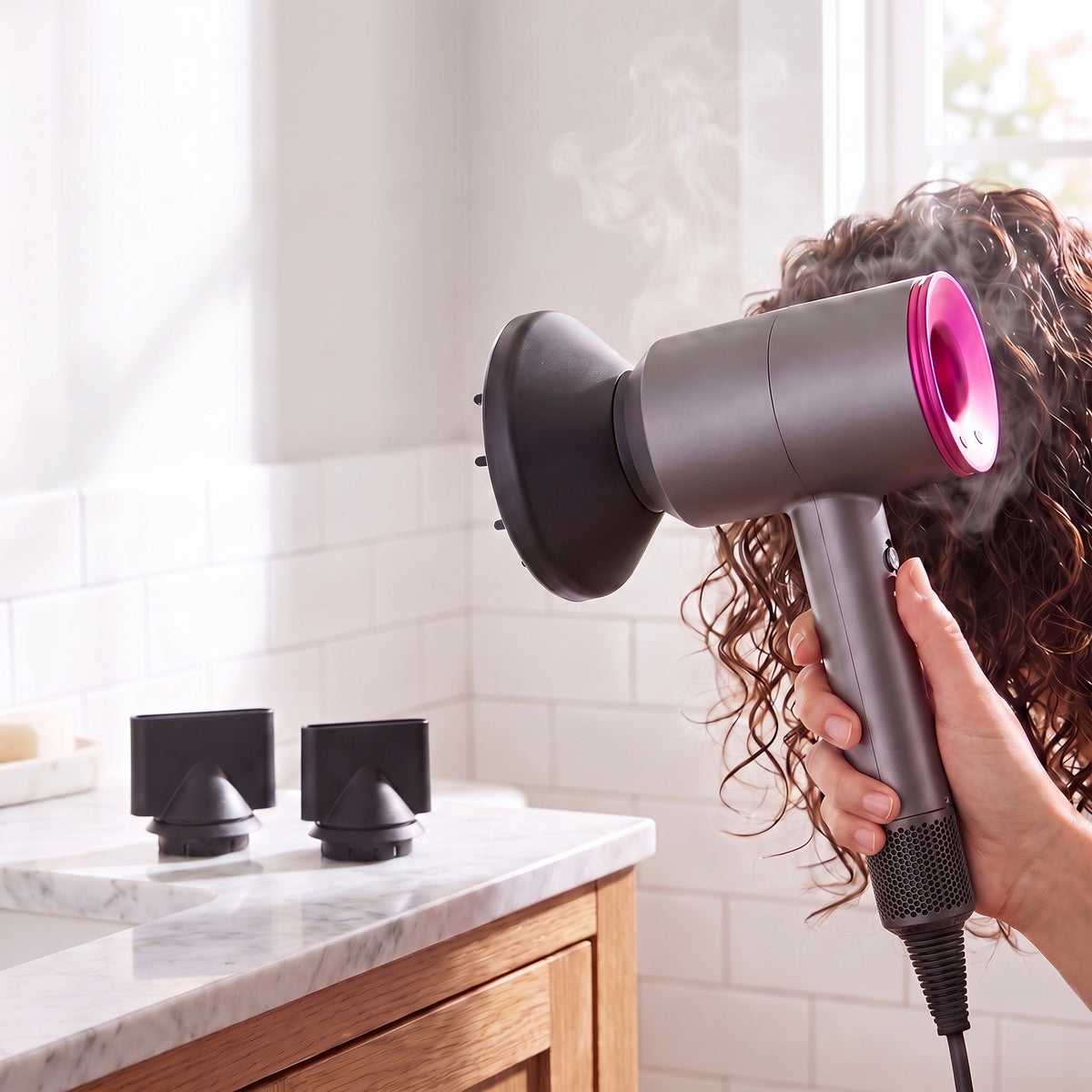 Ergonomic Hair Dryer With Attachments For Unisex - Image 7