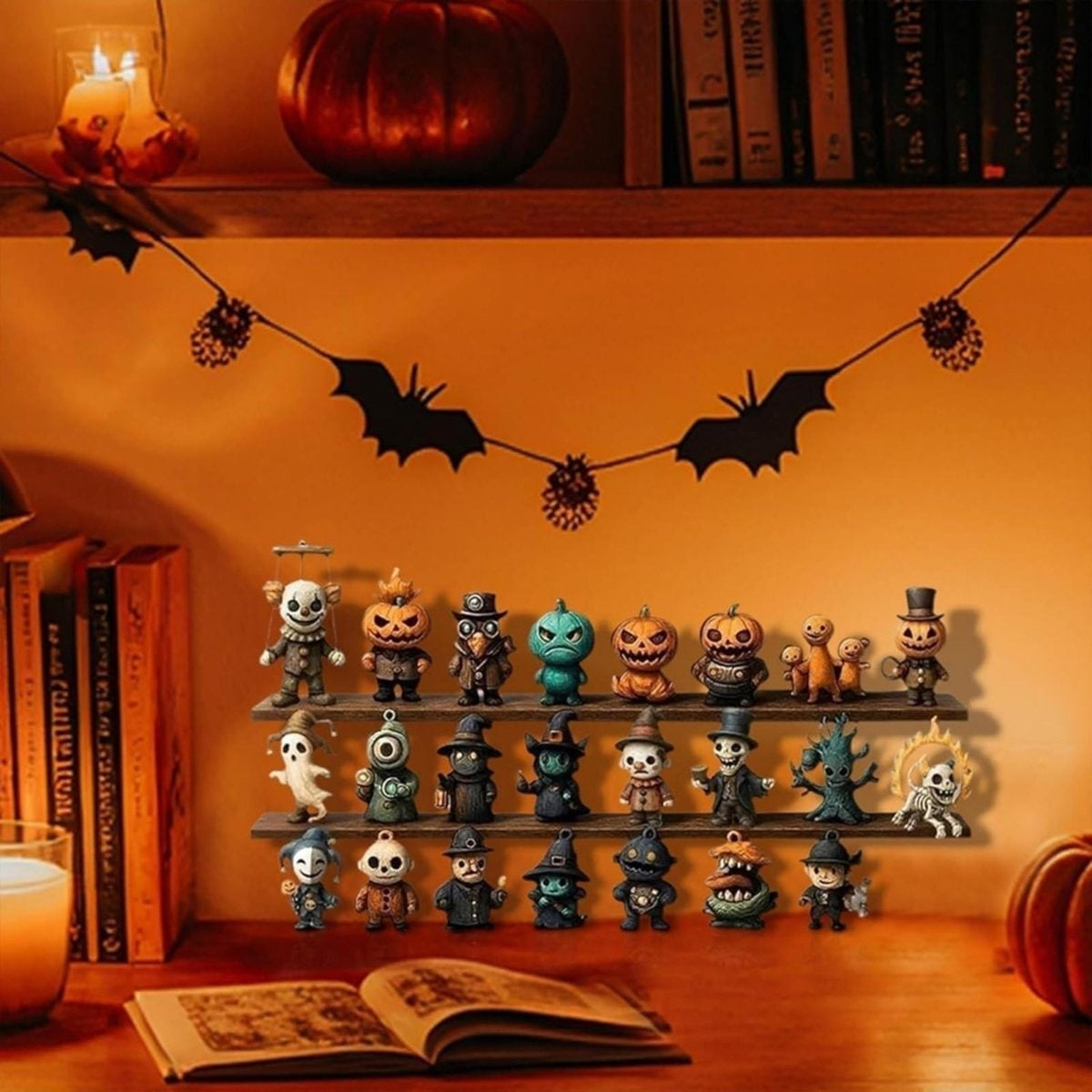 Halloween Advent Calendar Countdown Decor With Spooky Miniature Figurines - Image 4