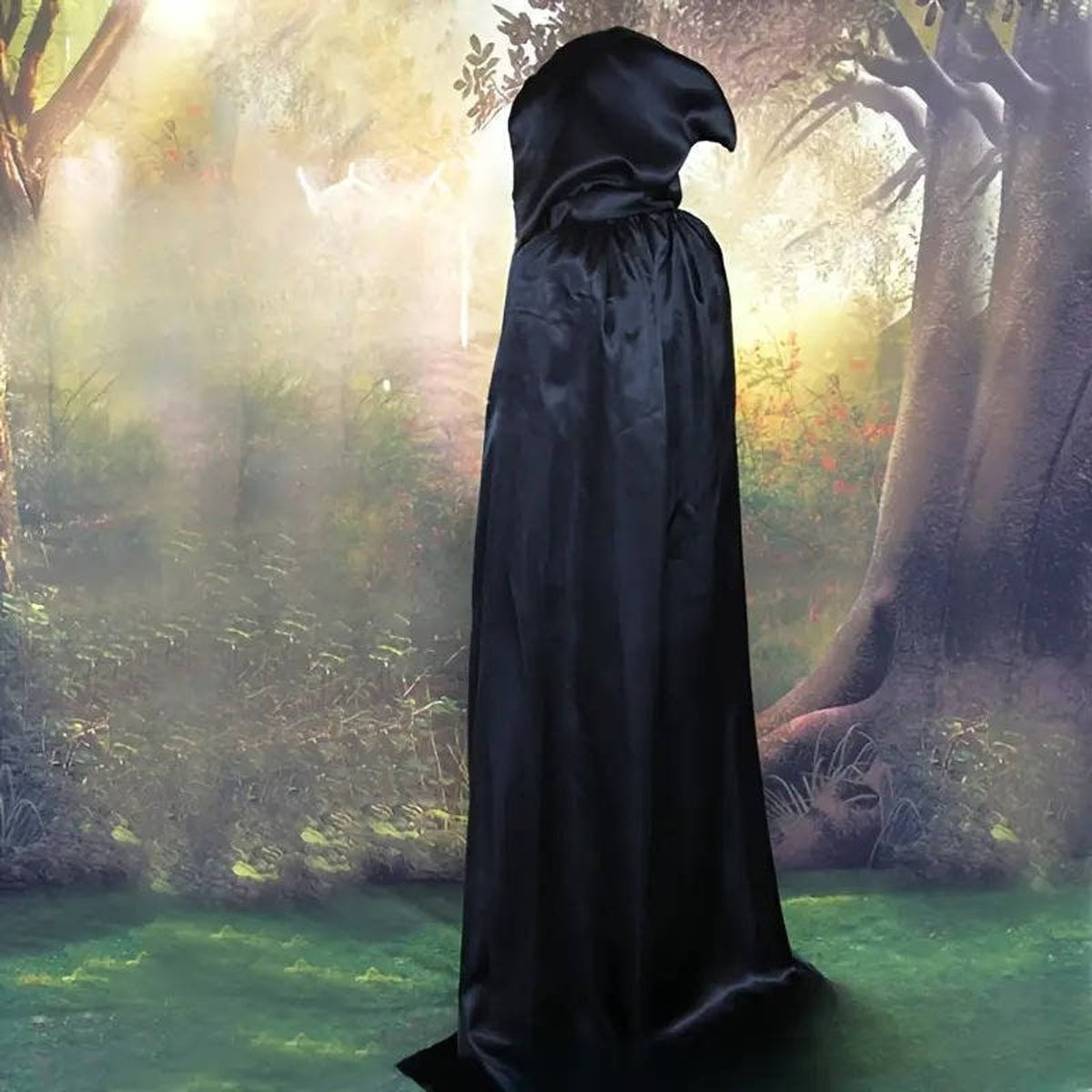 Halloween Costume Cape Hooded Cloak Full-Length For Adults Horror Themed - Image 4