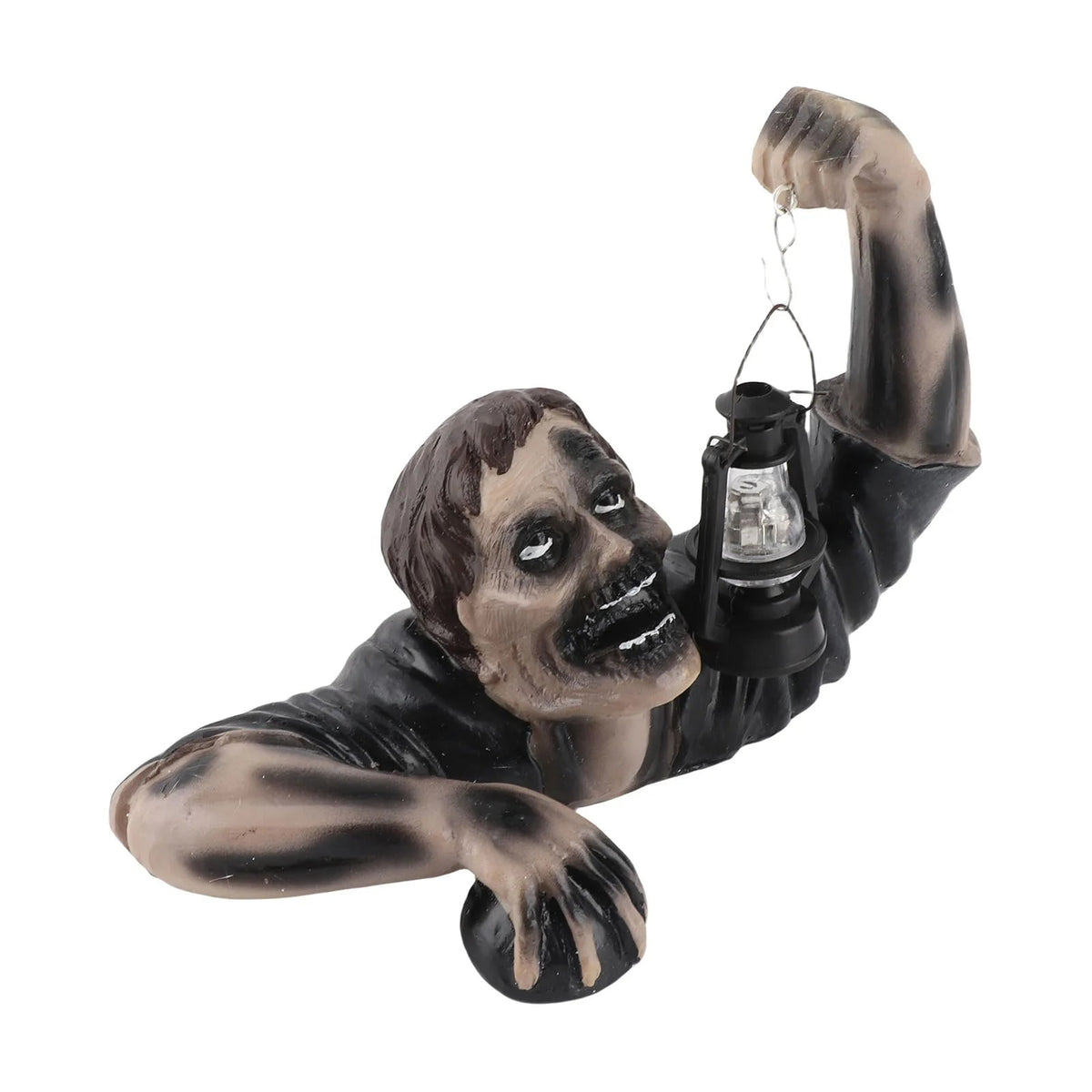 Halloween Decoration Zombie Lantern Statue With Integrated LED Light For Outdoor Seasonal Yard And Garden Decor - Image 4