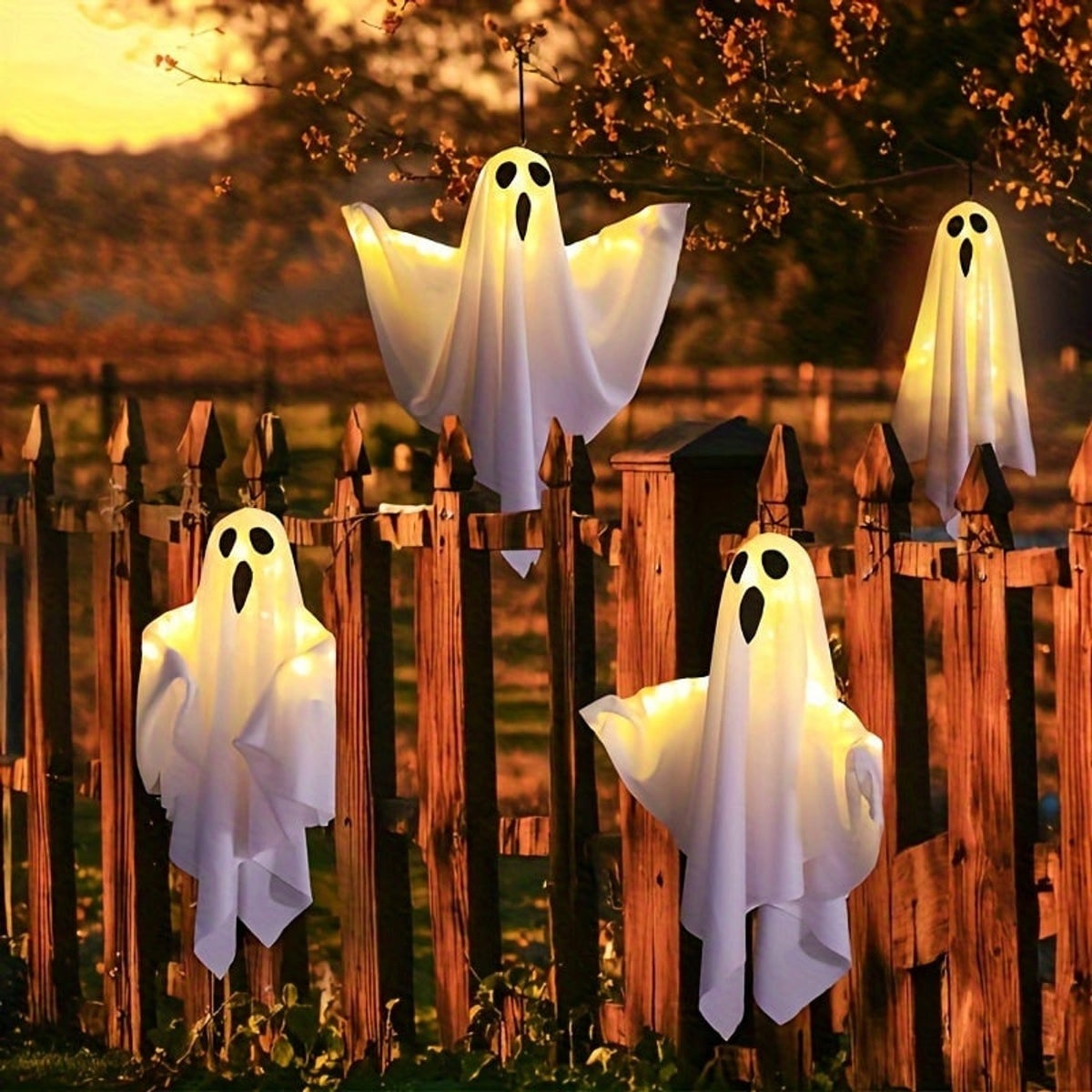 Halloween Ghost Light Decoration With Glowing Fabric Design Bright Glow Brings Your Setup To Life - Image 3