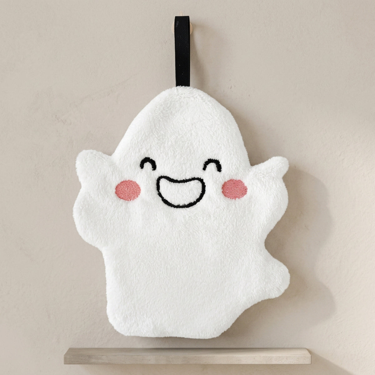 Halloween Hand Towel Ghost Shaped Decorative For Kitchen Bathroom With Hanging Loop Decor - Image 2