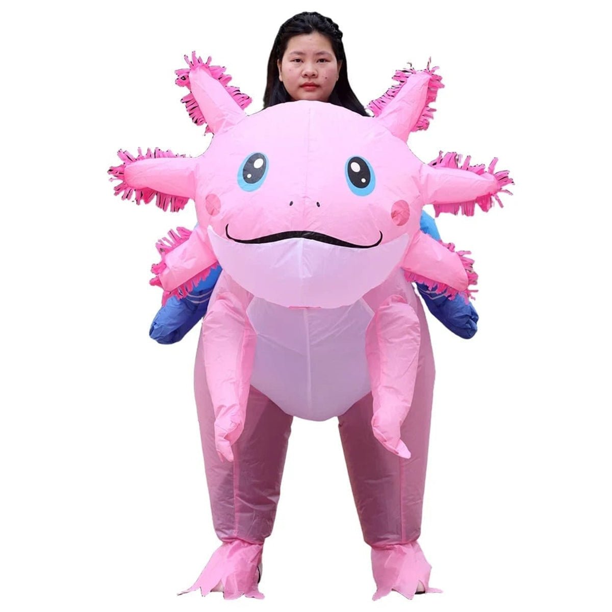 Halloween Inflatable Costume Axolotl With Battery-Operated Fan And Clear Face Window For Instant Party Fun - Image 7