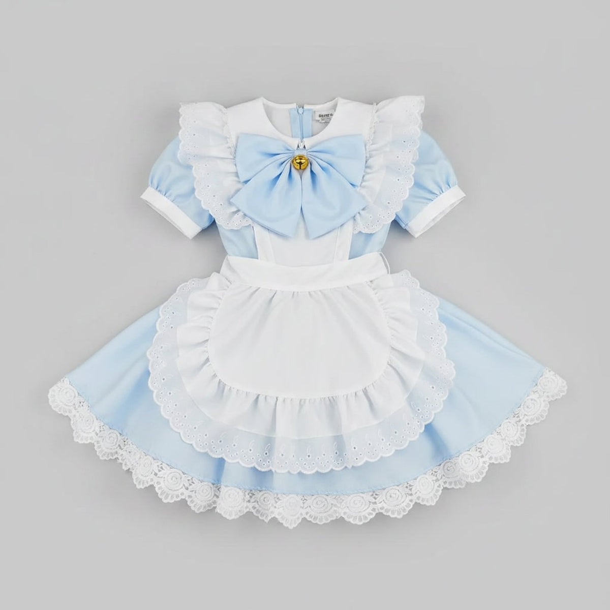 Halloween Maid Costume Women's French Dress With Apron And Puff Sleeves For Plus Size Party - Image 5