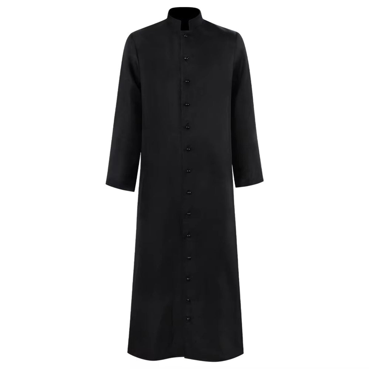 Halloween Priest Costume Cassock Robe With Button Front For Clergy Outfit Authentic Ecclesiastical Look - Image 4
