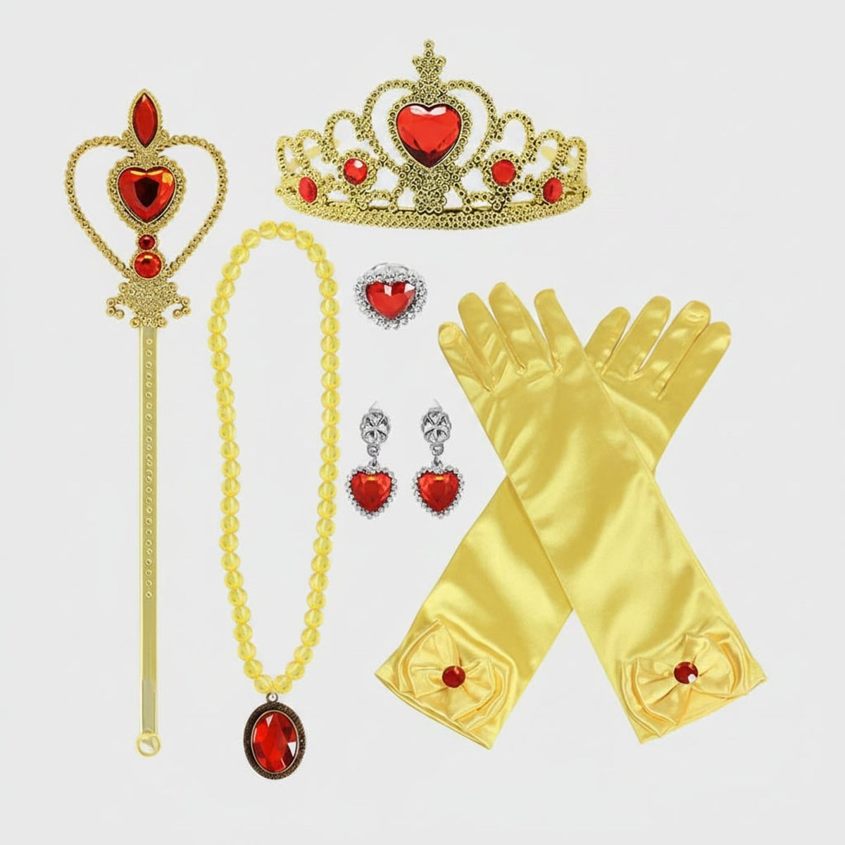 Halloween Princess Costume Set For With Tiara Scepter Gloves Necklace And Earrings All Included For Up Fun - Image 2