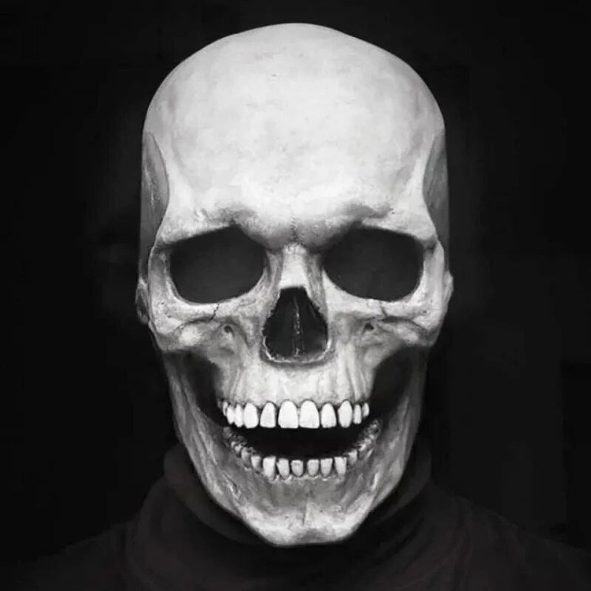 Halloween Skull Mask Realistic Full Head Skeleton With Movable Jaw And Soft Latex - Image 14