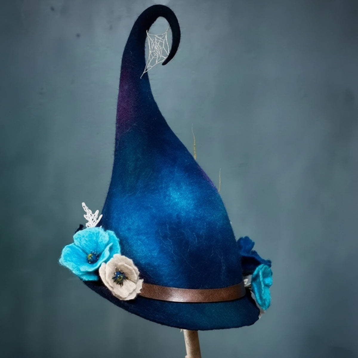 Halloween Witch Hat Durable Handmade Felted Wool Construction For Costume Wear - Image 6
