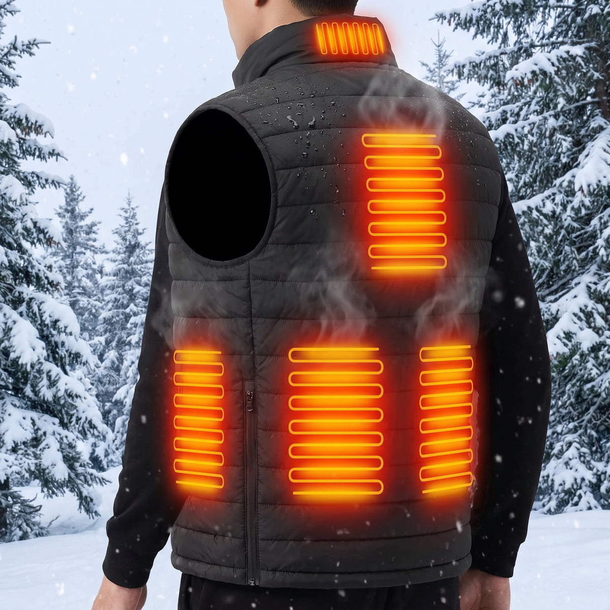 Men's Quilted Heating Vest Battery Powered Heated Apparel With USB Rechargeable Design - Image 1