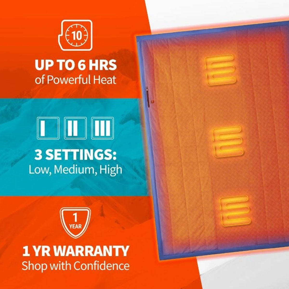 Heated Blanket Outdoor Battery Powered With Portable USB Power Bank And Up To 10 Hours Of Warmth - Image 6