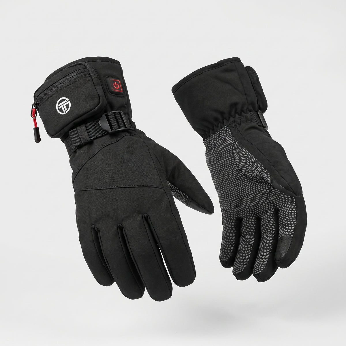 USB Heated Gloves Thermal Ladies Winter Snow Ski Cycling Touchscreen Fingertips Side Zipper Fleece Lining - Image 5