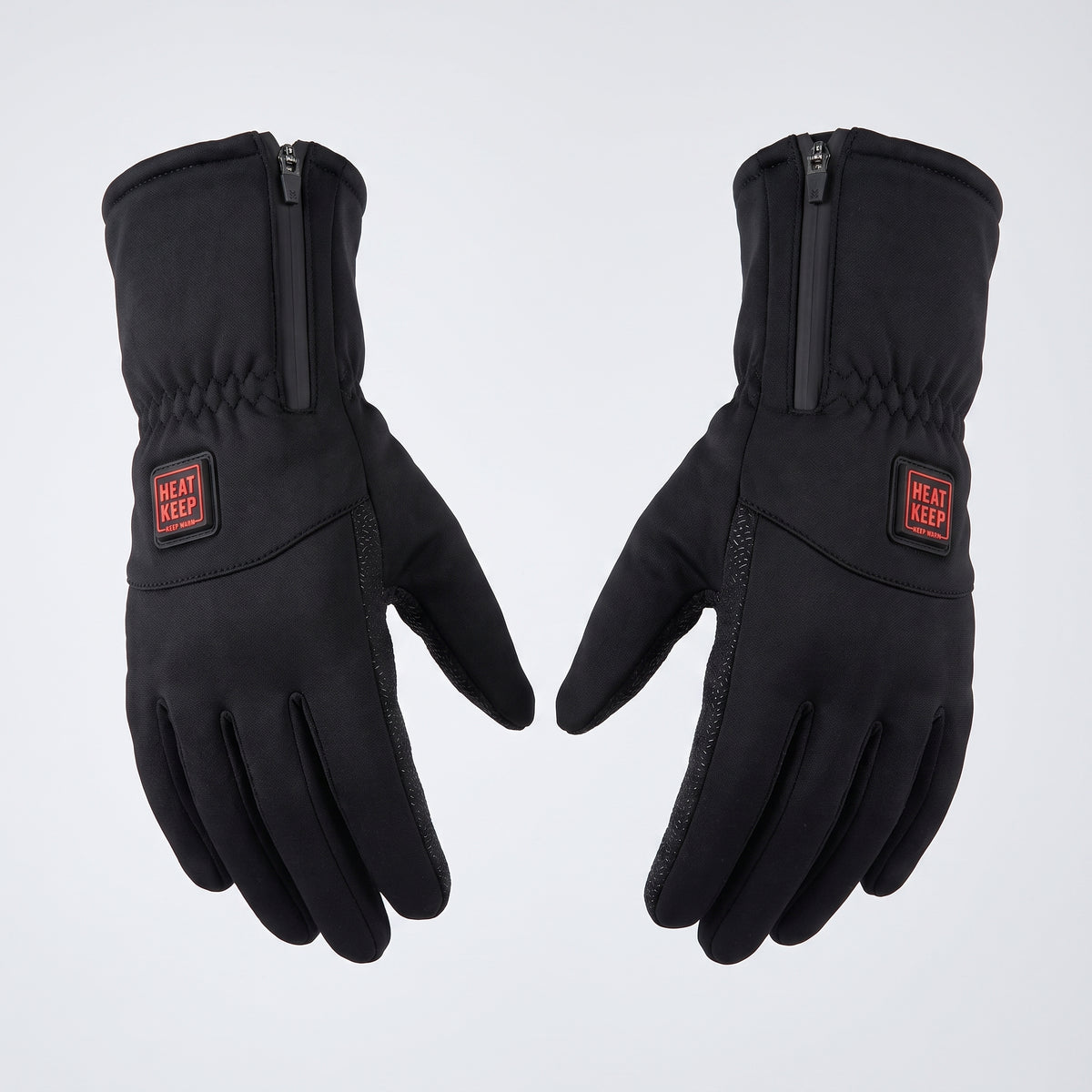 USB Heated Gloves Thermal Ladies Winter Snow Ski Cycling Touchscreen Fingertips Side Zipper Fleece Lining - Image 2