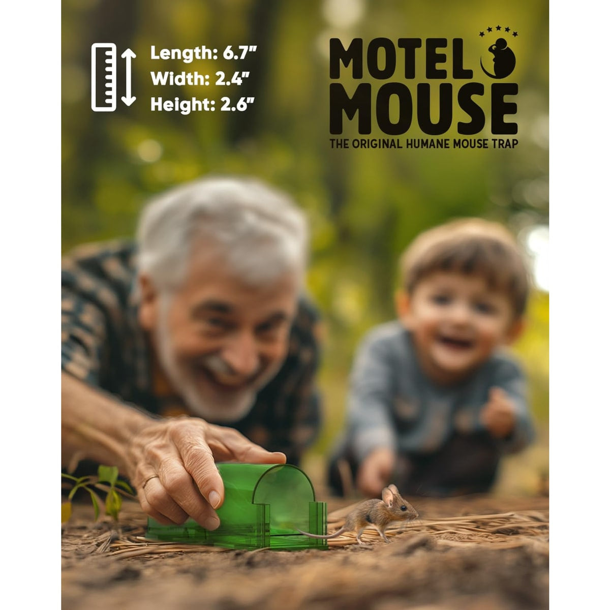 Humane Mouse Trap Live Catch Release Reusable Rodent 4 Pack Green Plastic - Image 6