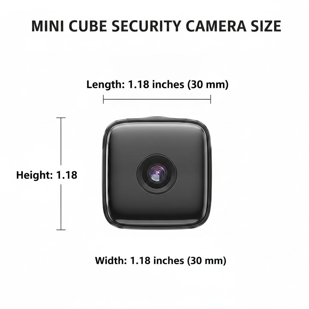 mini security camera dimensions and size guide