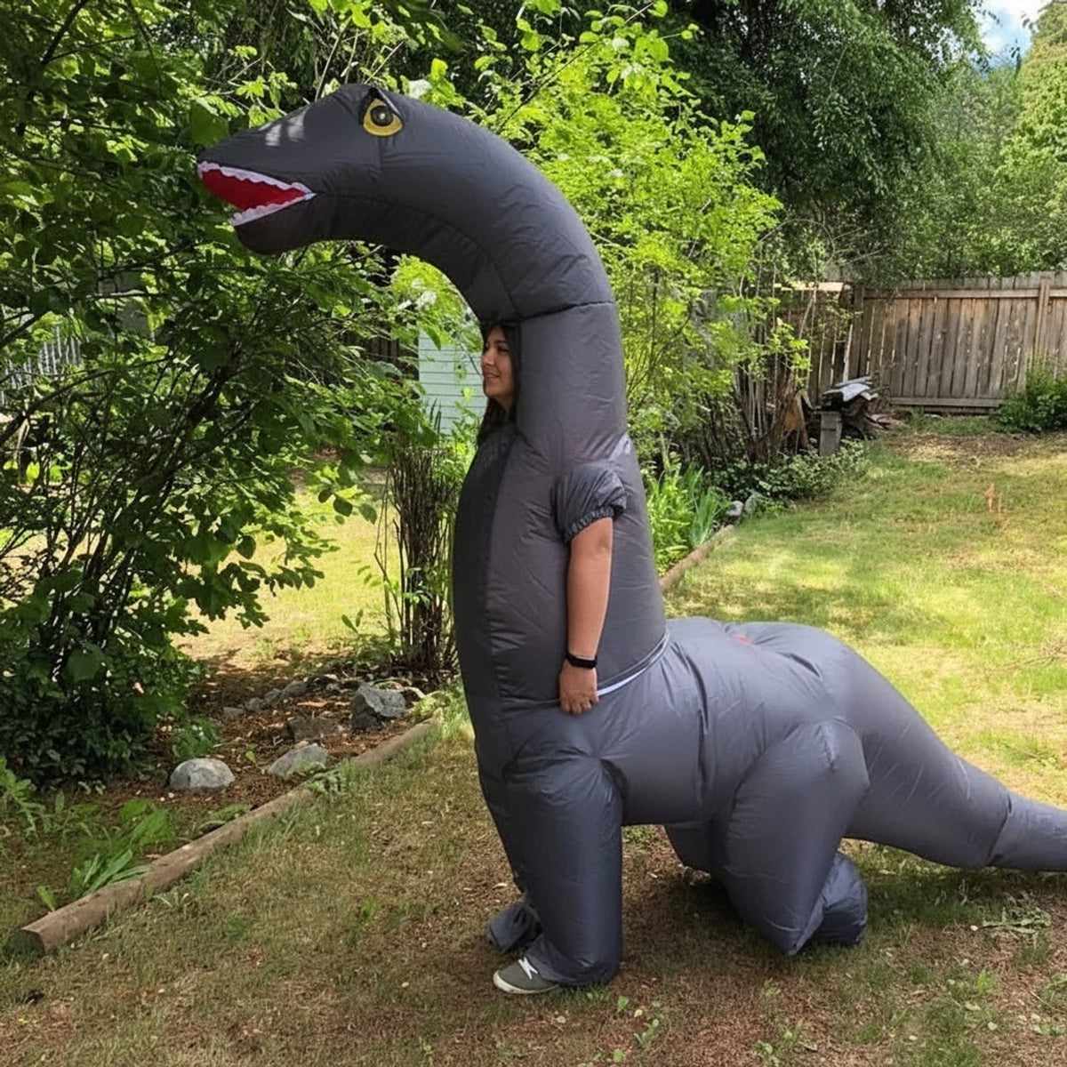 Inflatable Dinosaur Costume Party Costume Halloween Fun With Instant Dino Impact Lightweight & Durable Design For Indoors And Outdoors - Image 3