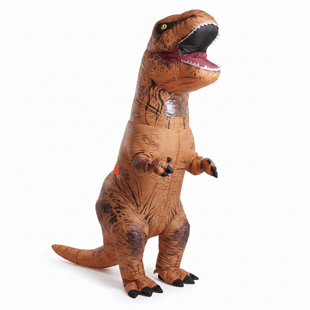 Halloween Dinosaur Inflatable Costume With Built-In Fan Blow Up T-Rex Outfit For Adults Instant Inflation Full-Body Design - studio