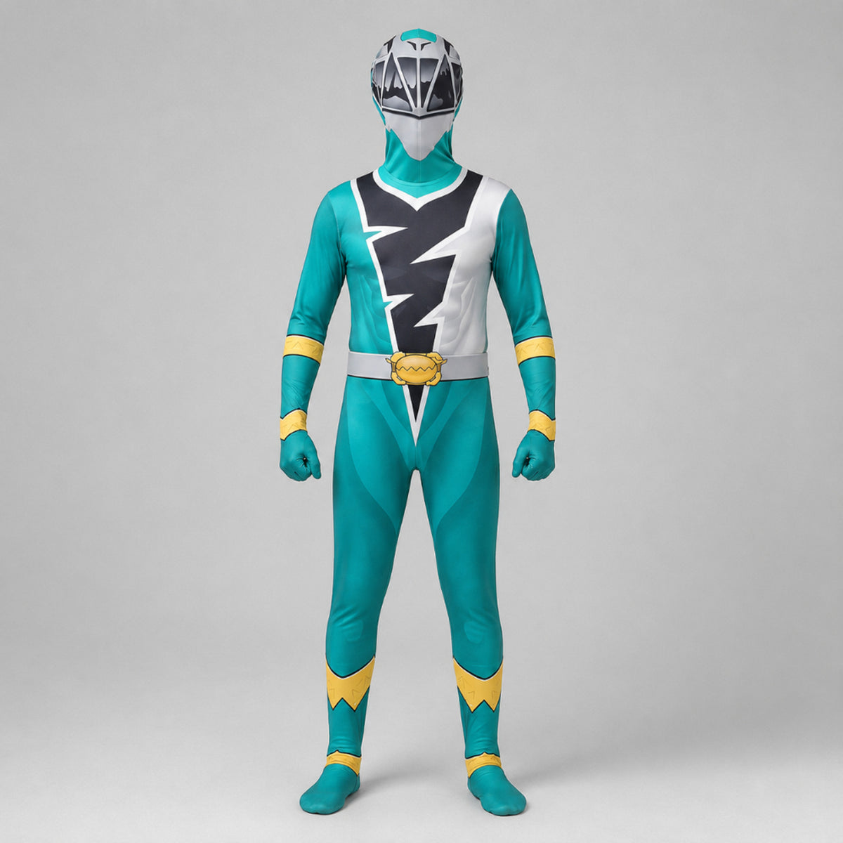 Kids' Halloween Superhero Costume Jumpsuit Dress Up With Lightning Bolt Chest Panel - Image 4