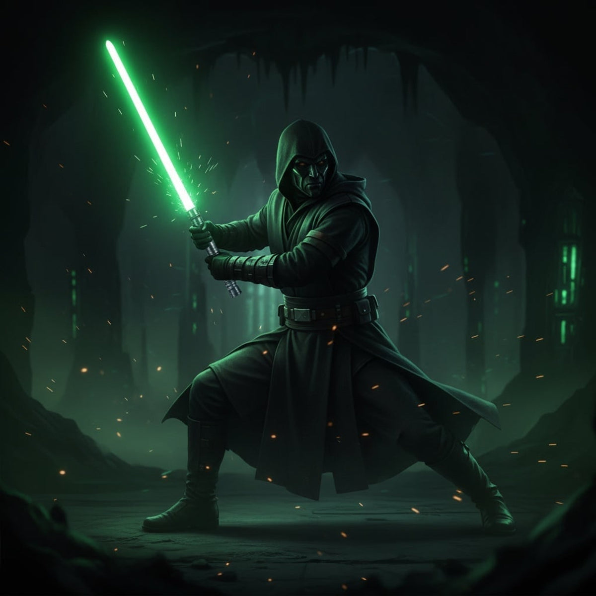 Light-Up Lightsaber For Halloween Party Toy Sword With Glowing RGB LED Blade And Ribbed Grip Handle - Image 1