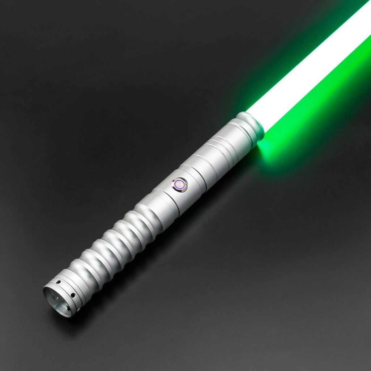 Light-Up Lightsaber For Halloween Party Toy Sword With Glowing RGB LED Blade And Ribbed Grip Handle - Image 2