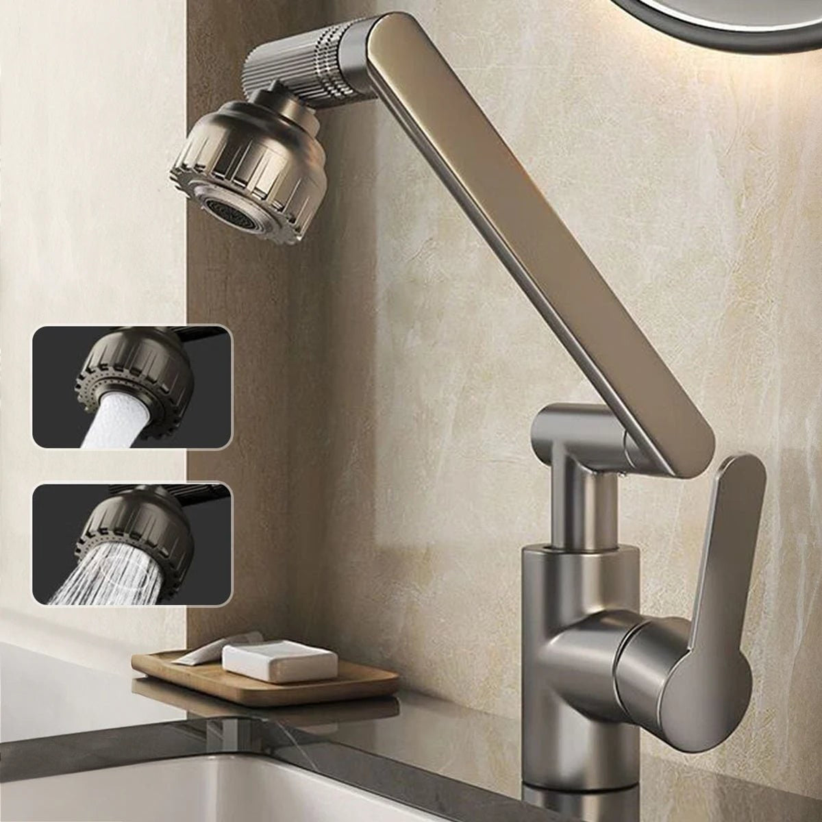Mechaflow 360 Robotic Arm Faucet With 360° Rotation And Dual Spray Modes - Image 6