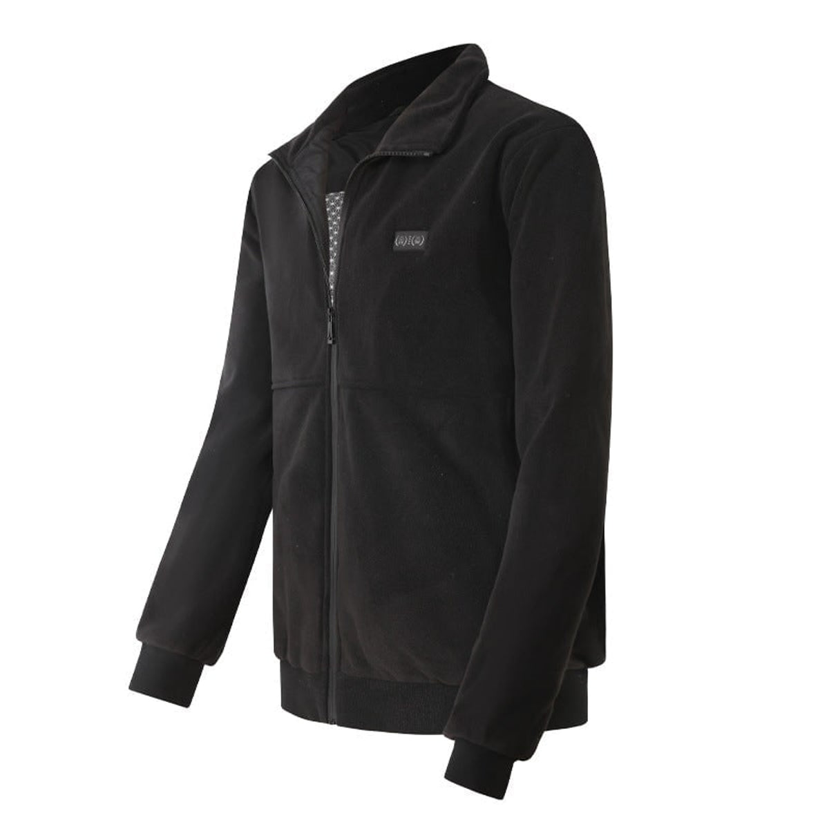 Men's Heated Fleece Jacket With Stand Collar Full Zip Design Seals In Heat And Blocks Wind - Image 5