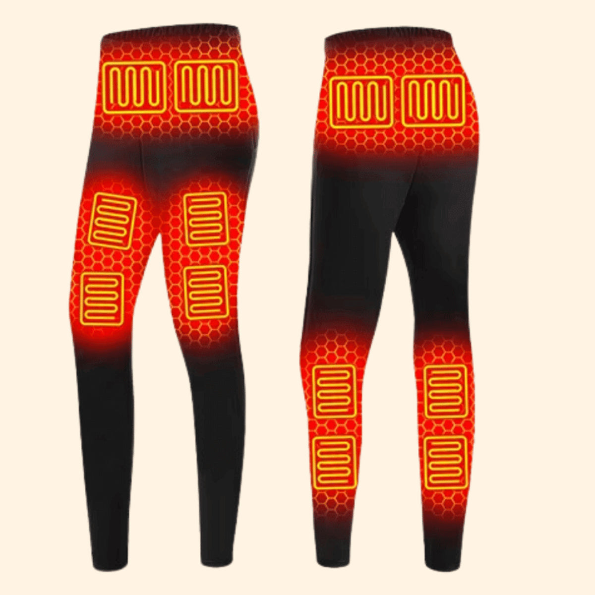 Mens Thermal Underwear Electric Heated Rechargeable USB Long Base Layer Pants With Integrated Heating Zones - Image 5
