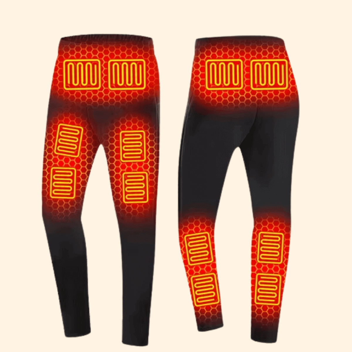 Mens Thermal Underwear Electric Heated Rechargeable USB Long Base Layer Pants With Integrated Heating Zones - Image 3
