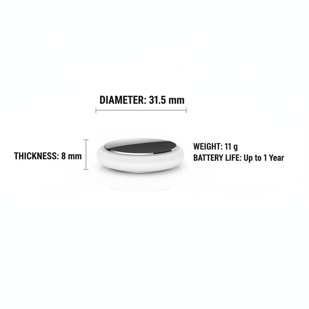 mini bluetooth tracker dimensions and size guide