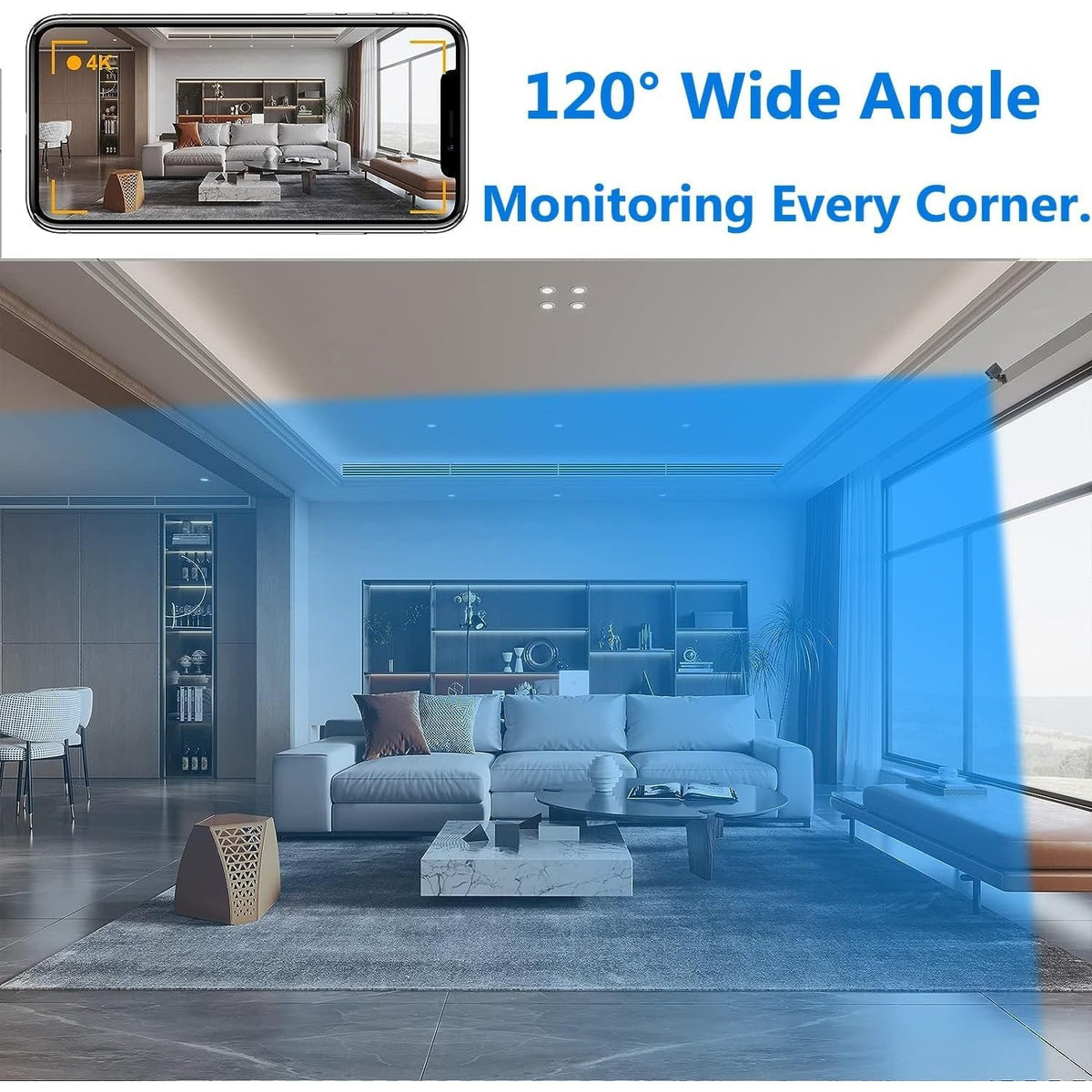 Mini Security Camera Wireless Indoor Home Surveillance With Night Vision Compact Design - Image 2